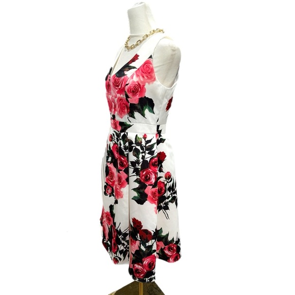 Liza Luxe Modcloth Garden Party Dress Sleeveless Fit Flare V Neck Women’s Sz M - Picture 4 of 11